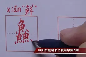 三条鱼，味道鲜美。欧阳东硬笔书法复杂字第8期视频封面