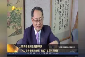 大陆放宽台湾律师执业限制 台律师洪条根赞：警示台独 时机刚好视频封面