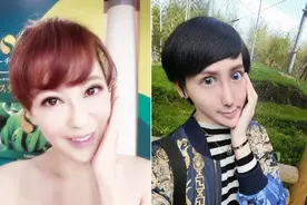 下巴尖的恐怖！况明洁激瘦撞脸蛇精男图片