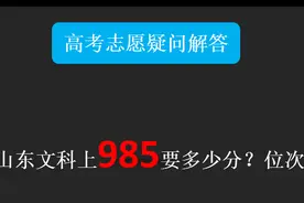 山东文科上985大学，位次不能低于这个数视频封面