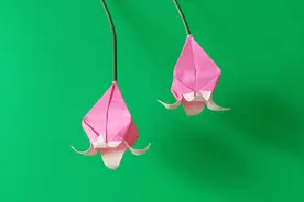 三分钟教你折纸灯笼花，又叫倒挂金钟，简单又漂亮