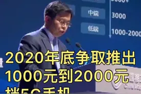 中国移动副总裁：2020年底争取推出1000元到2000元档#5G 手机视频封面