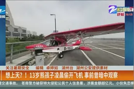 湖州13岁熊孩子凌晨偷开飞机，事前曾暗中观察视频封面