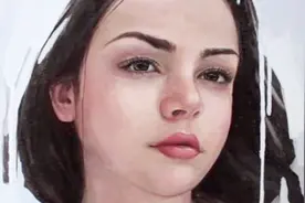 楚楚动人的美女头像油画教程视频封面