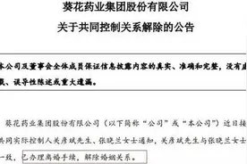 葵花药业董事长之妻离婚：不拿丈夫33亿财产分毫 还倒贴6300万图片