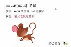 幼儿小学常见动物英语单词 mouse 老鼠趣味记忆视频封面