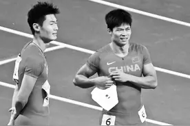 男子4×100中国夺冠图片