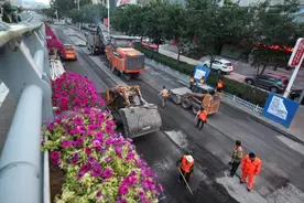 张家口胜利路道路养护工程竣工图片