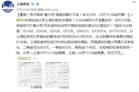 京沪高铁“复兴号”提速后最快仅需4小时28分 票价不变图片