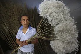 「实干树形象，实绩惠民生」既是环卫工人也是制作扫帚的达人，这种扫帚成本只要5元图片