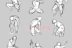 动漫人物动态练习参考图片