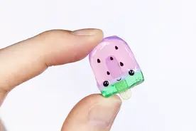 DIY手工制作 迷你树脂西瓜冰棒小摆件
