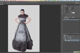photoshop 快速选取工具人物去背-调整边缘