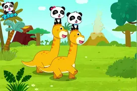 小朋友去森林去玩，遇到恐龙，没想到恐龙打招呼的方式这么特别！视频封面
