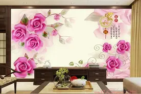 背景墙印花十字绣 装点出更精美的家居图片