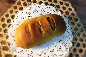 抹茶红豆沙面包的做法图片