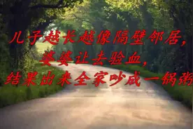 儿子越长越像隔壁邻居，婆婆让去验血，结果出来全家吵成一锅粥视频封面