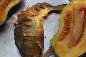 孟加拉妇女切开一个瓜，和咸鱼炖了一锅，用手抓着吃视频封面