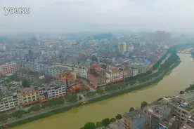 航拍广西：浦北县，广西解放剿匪后的新置县，原属广东省合浦县