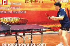 乒乓球基本技术反手弹击GIF教学图片