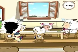 《喜羊羊灰太狼》懒羊羊睡懒觉，规律公鸡把他叫醒