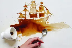 咖啡作画，第三个，真心十万个赞~图片