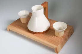 一款优秀茶具设计，当陶瓷遇上木头图片