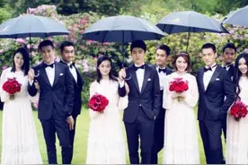 袁弘张歆艺结婚，伴娘伴郎团都是什么来头？图片