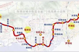 深圳地铁7号线年底开通 深圳地铁7号线线路图及站点一览图片
