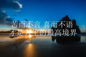 苦而不言 喜而不语 才是人生的最高境界视频封面