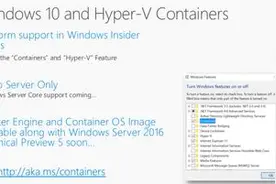 Win10 内测版已经开放内置Hyper-V容器的功能选项图片