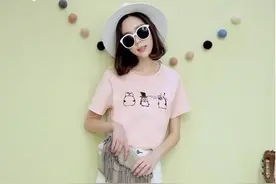 韩版夏装女短袖t恤 活力t恤可以穿上了！图片