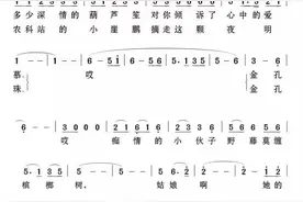 歌谱│月光下的凤尾竹图片