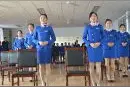 日照一中西校千人远足 俯瞰似“蚂蚁”行军图片