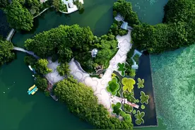 天空之眼瞰花城流花湖图片