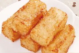 外焦里嫩 干炸黄粑粑 湖南特色菜图片