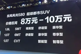 中型SUV东风风光580，售价8-10万图片