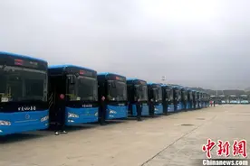 福建大力推广新能源汽车 新能源公交启用专用“绿牌”图片