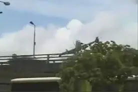 香港启德机场因天气原因，飞机需漂移降落图片