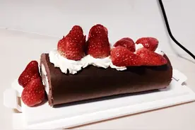 烫面可可蛋糕卷图片