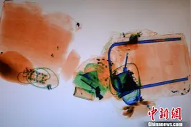 安检X光机下的春运行囊图片