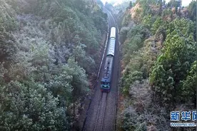 “绿皮”小火车 温暖工作路图片