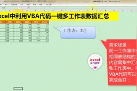 Excel中利用VBA代码实现一键多工作表数据汇总，简单到没朋友！视频封面