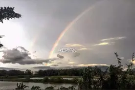 阳光总在风雨后 “彩虹桥”昨挂清远上空图片