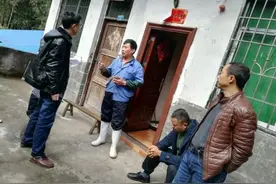 达州市通川区工商上门劝村民远离传销图片