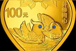 赏析2016吉祥文化“并蒂同心”金银币图片