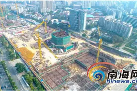 巨塔之基！视频记录海南第一高楼海口双子塔建设进程图片