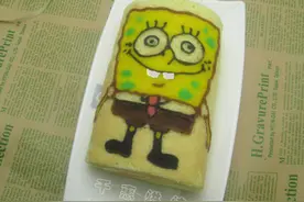 海绵宝宝彩绘蛋糕卷图片