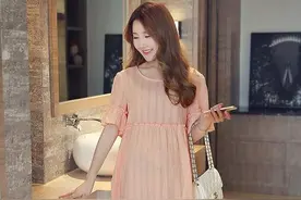 韩版孕妇装短袖连衣裙 孕期也要美丽动人图片