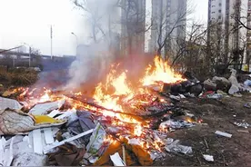 焚烧垃圾引燃枯草 拾荒大爷“玩火”惹祸图片